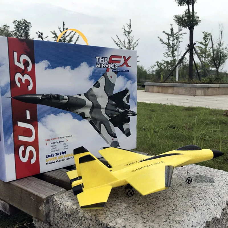 2.4G aliante RC Drone SU35 ala fissa aeroplano lancio a mano schiuma Dron telecomando elettrico aereo RC all\'aperto giocattoli per ragazzi F22