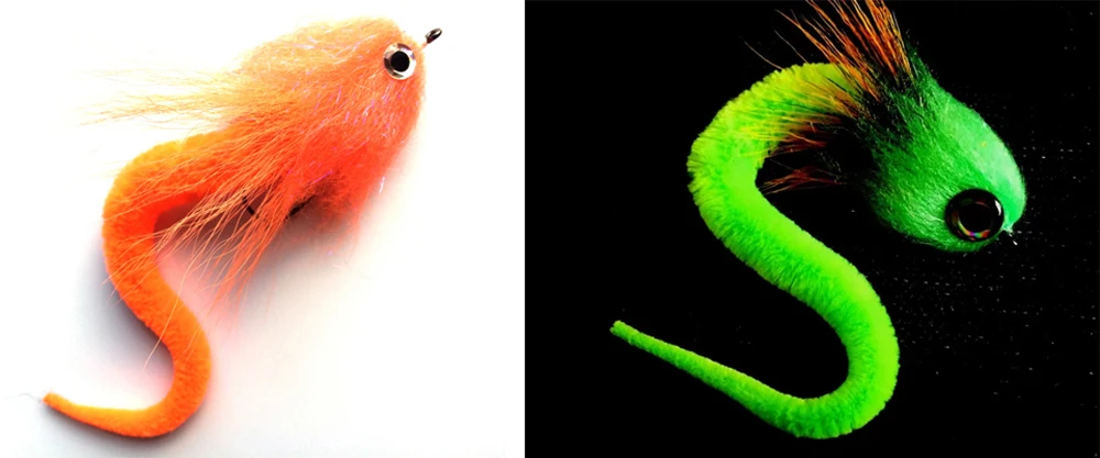 20 Stück 22cm Mangum Drachenschwanz Fliegenbindematerial für Hecht, Muskie, Salzwasser-Angeln, Köderfisch-Streamer, Fliegen-Schlangenschwanz, Chenille – Detail 10