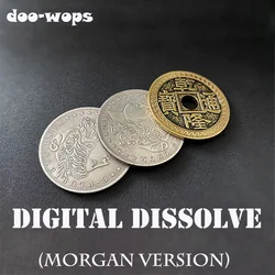 Digital Dissolve (Morgan Version) Magic Tricks Coin Visually Change Magia Magician Close Up Illusions Gimmick Props Mentalism