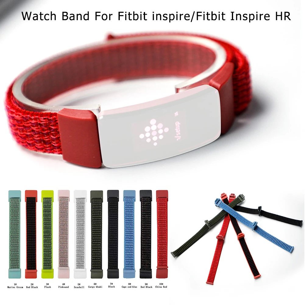 Cinturino in Nylon per Fitbit Inspire 2 Smart Wristband donna uomo bracciale cintura sportiva per Fit Inspire 1 Bit HR Correa cinturini