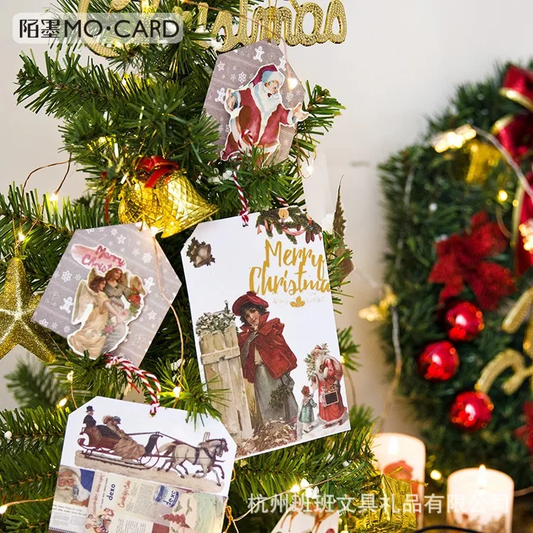 Retro słodkie boże narodzenie dekoracyjne taśmy Washi japoński papier Xmas maskująca taśma DIY do scrapbookingu dziennik naklejki prezent dla dzieci