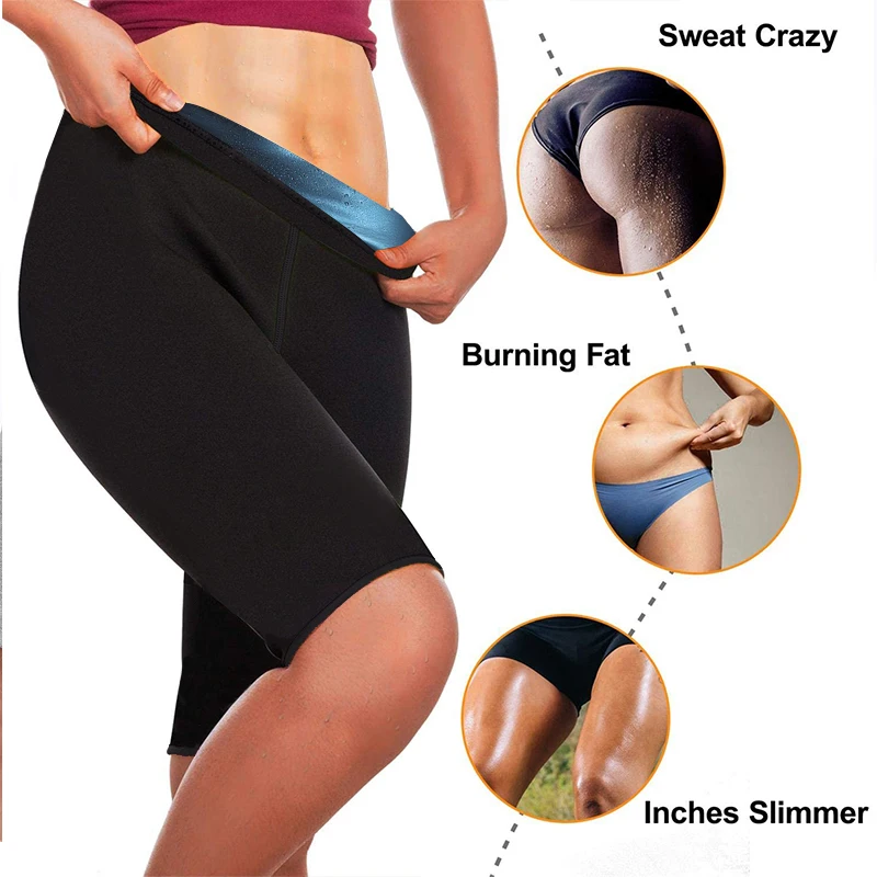 Women Body Shaper Sweat Sauna Pants Leggings Weight Loss Shapewear Sports Shorts Workout Underwear Fat Burning Slimming Panty