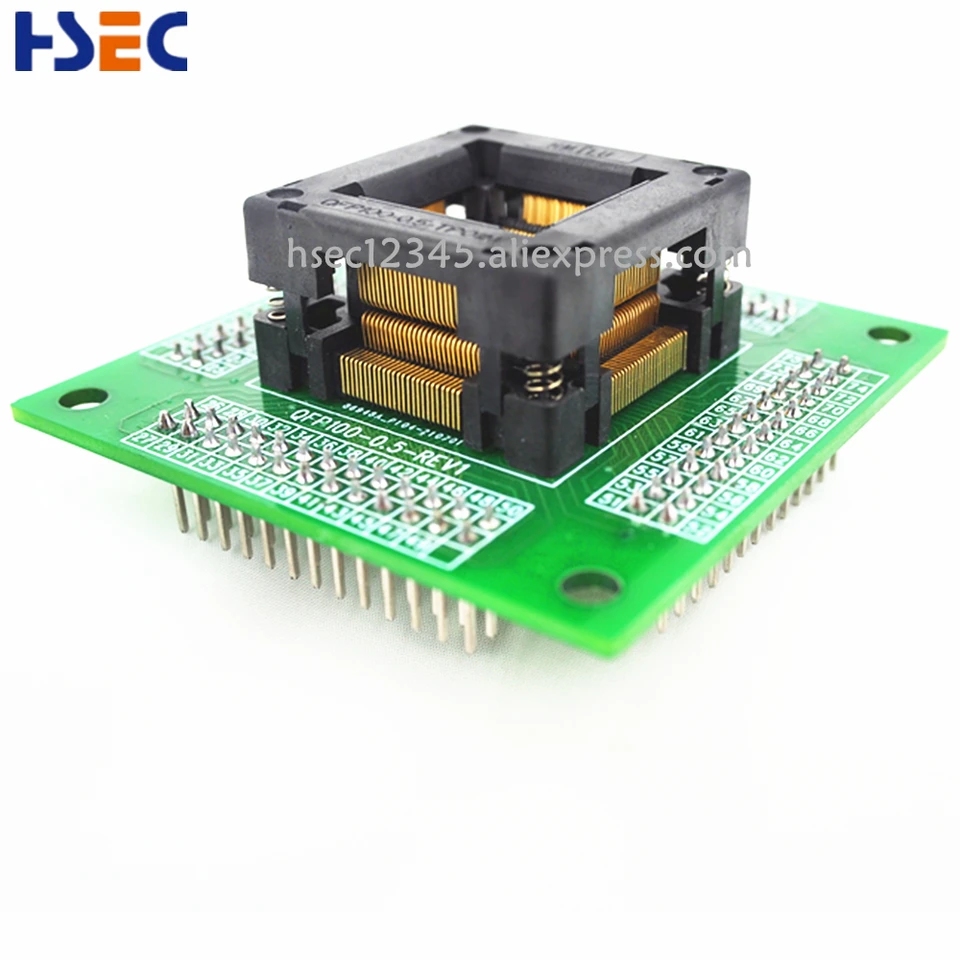 TQFP44 Naar DIP40 Programmeeradapter – Voor Chips Met 0,8 Mm Pitch – Geschikt Voor AT89, STC89SXX En Meer – Zwart/groen
