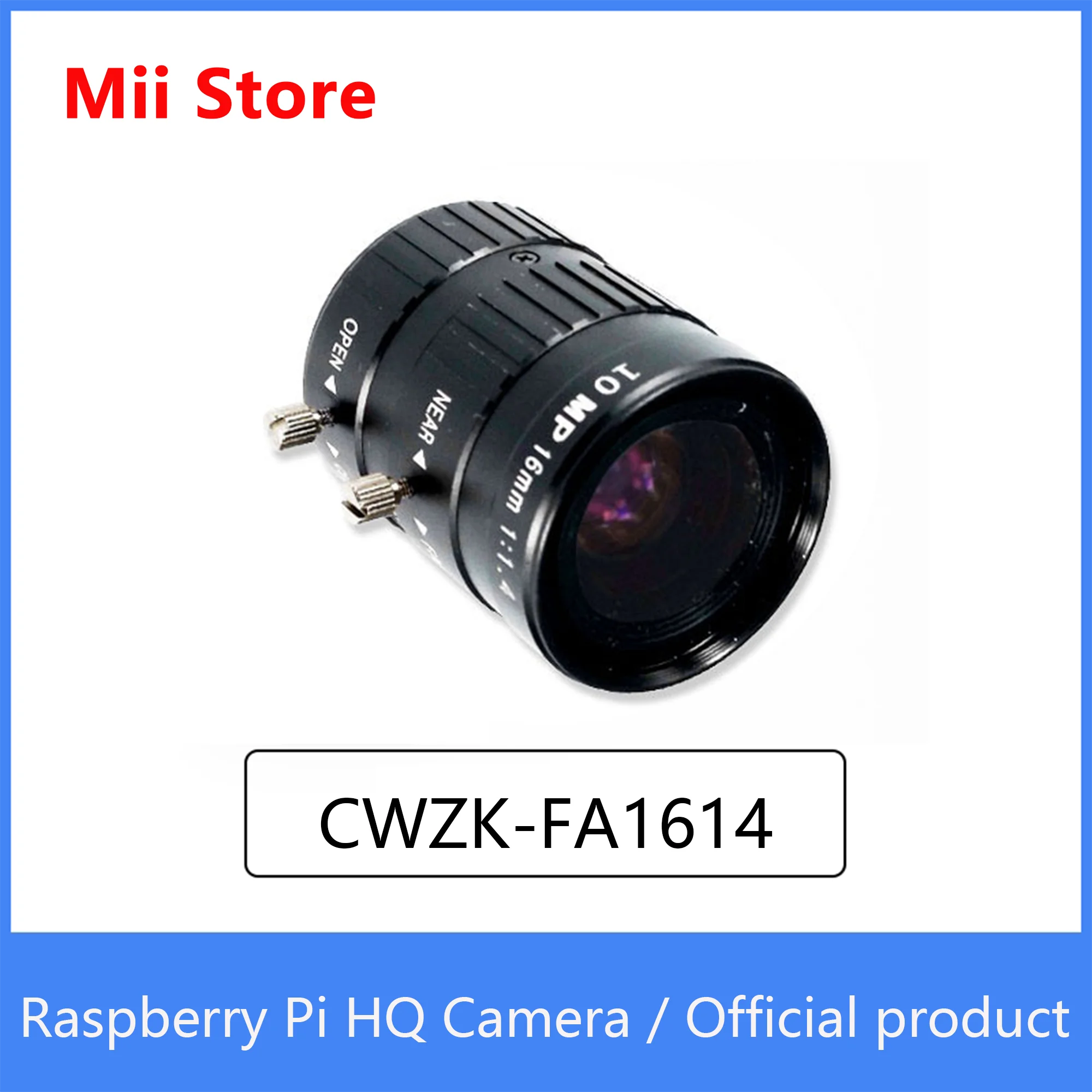 

Raspberry Pi HQ Camera Official product CWZK-FA1614 10MP 6MM Lens Sony IMX477 with adjustable back focus and support C-mount