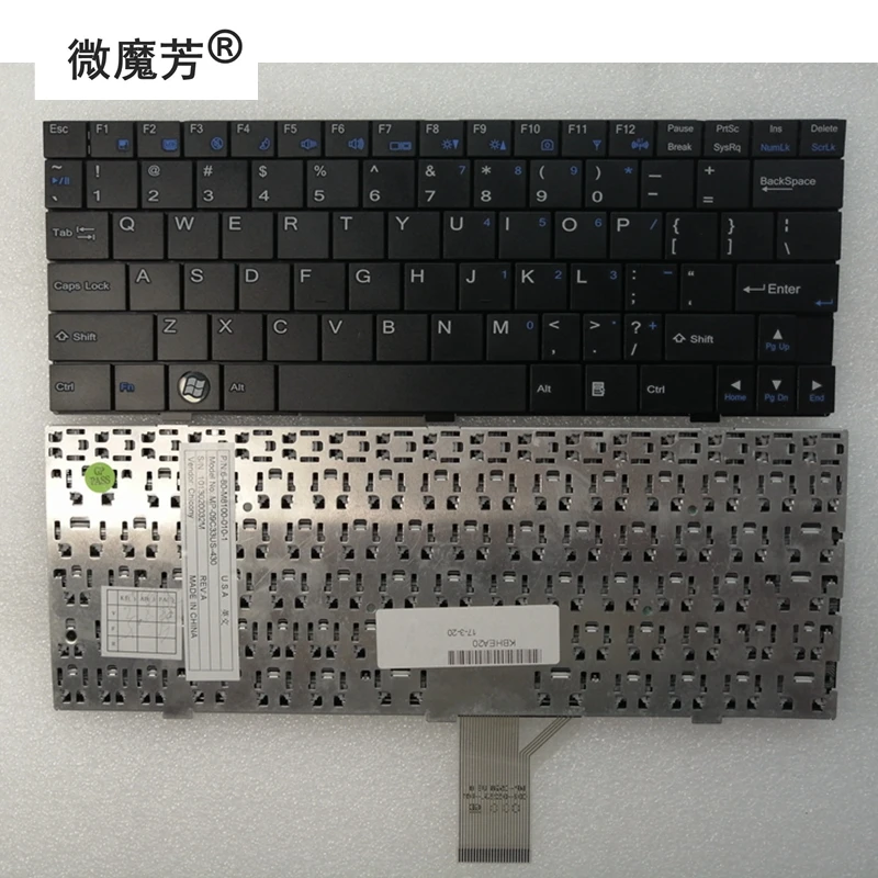 

New US Laptop Keyboard for Hasee A20 A205 H160G T20 W12 Founder S230 black