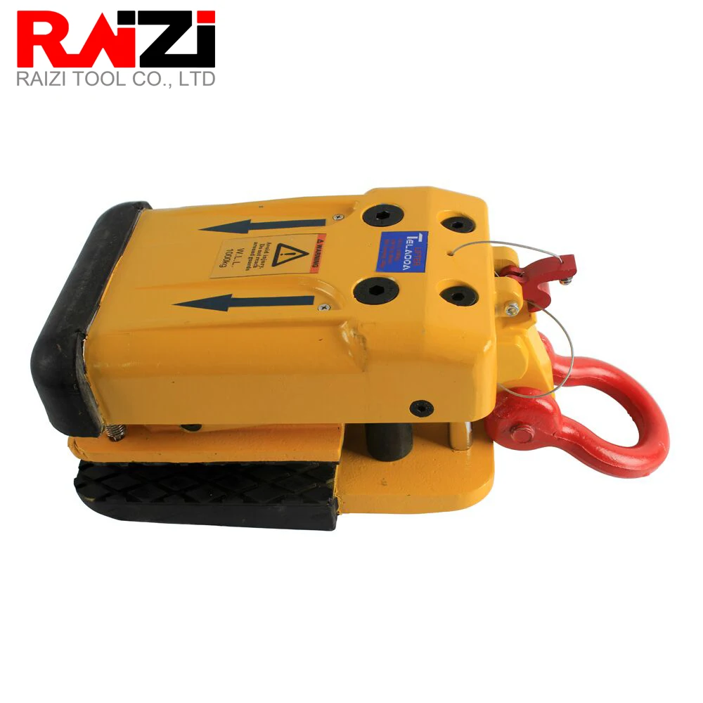 Raizi Stone Slab Lifter with White/Black Rubber Lined Grip Range 15mm-60mm Granite Marble 1000kg Stone Slate Clip Lifting Tools