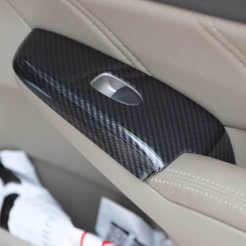 For honda civic 2006-2011 car Power window switch Window lifter trim, Carbon fiber pattern Interior Door sticker 2007 2008 2009