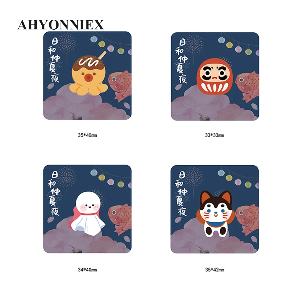 AHYONNIEX 1 PC Embroidered Catoon Tako Yaki Patches Clothes Bags DIY Applique Embroidery Dog Iron On Patch for Clothes