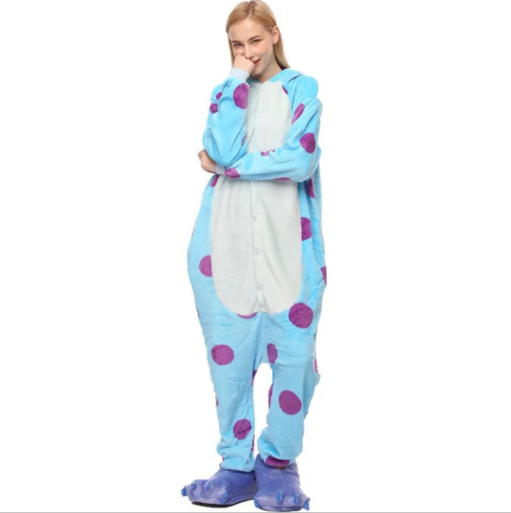 

Kigurumi Blue Monster University Sulley Sullivan Onesies Pajamas Cartoon Costume Cosplay Pyjamas Party Dress Pijamas