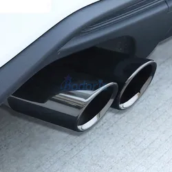 For Ford Focus 2019 2020 Mk4 Ti-Black Color Stianless Steel Rear Exhaust Muffler Tip Tail Pipe End Car-styling Accessories