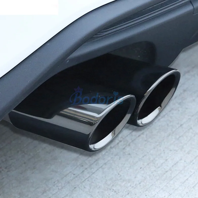 For Ford Focus 2019 2020 Mk4 Ti-Black Color Stianless Steel Rear Exhaust Muffler Tip Tail Pipe End Car-styling Accessories