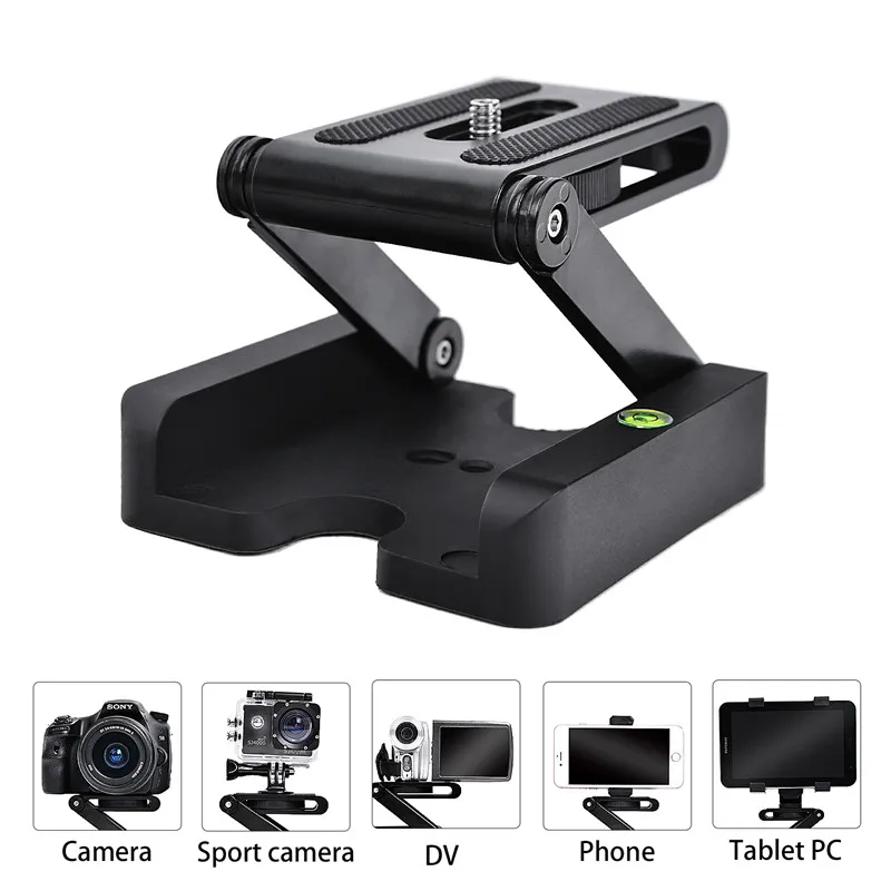 

Fusitu Flex folding Z type tilt Aluminum alloy Head Quick Release Plate Stand Mount Spirit Level For Phones Camera