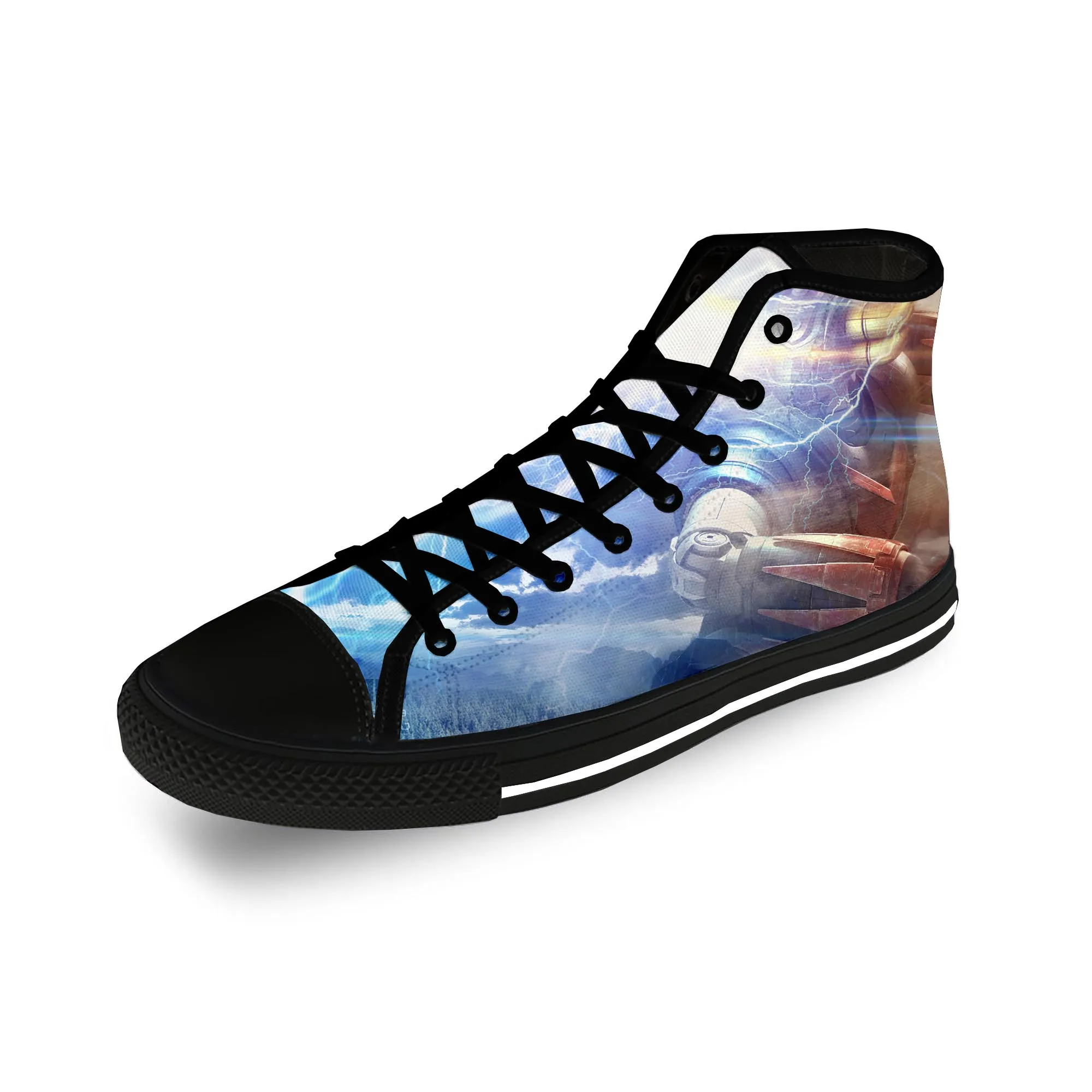 Hot UFO Robot Goldrake Grendizer Anime Gurendaiza Casual Cloth 3D Print High Top Canvas Shoes Men Women Breathable Sneakers