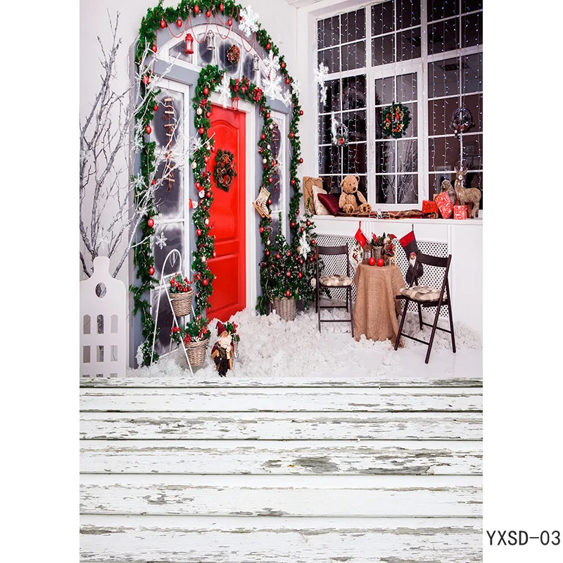 SHENGYONGBAO – arrière-plan pour photographie de noël, thème d'intérieur, arbre de noël, cheminée, arrière-plan pour photos d'enfants, 21712 YXSD-11