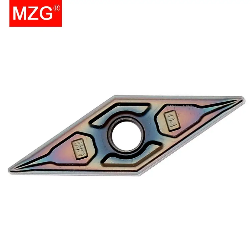 MZG 10pcs VNMG 160404 08 ZP1530 Solid Indexable Carbide Inserts for CNC Titanium Hard Steel Boring Turning Cutting Tools  Holder