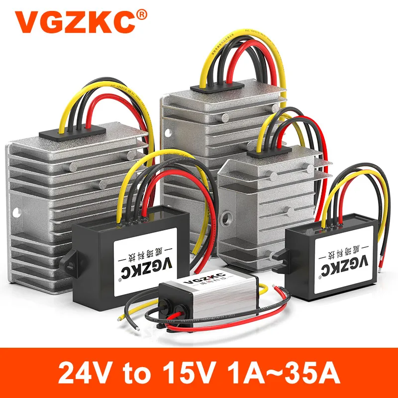 VGZKC 24V to 15V 1A~35A automotive step-down power module 18-40V to 15V DC power converter DC-DC transformer