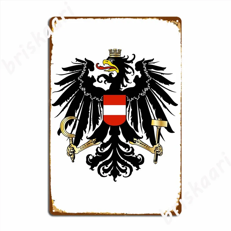 Österreichischen Mantel Von Arme Metall Zeichen Wandmalerei Wandbild Wandbild Entwicklung Zinn Zeichen Poster