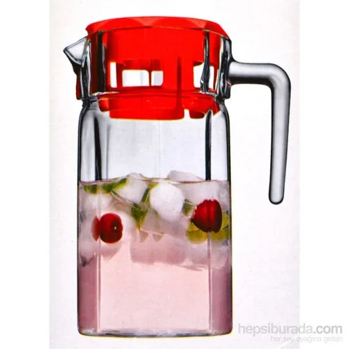 Red Cap Water Jug Water Bottle, Musluklu Lemonade, Glass Teapot, Beverage Dispenser Musluklu Lemonade 2l