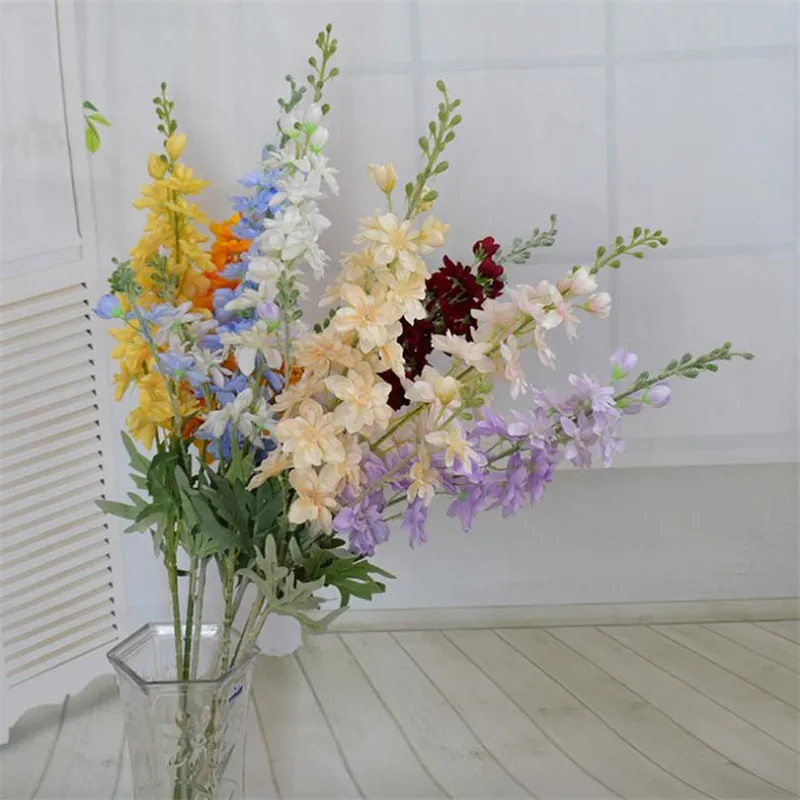 10Pcs Fake Flocking Delphinium (2 stems/piece) 33.46