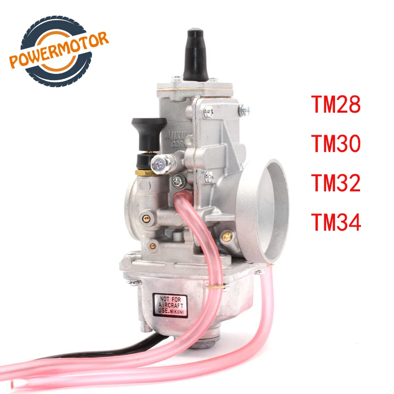 Motorcycle TM Flat Slide Carburetor For Mikuni  TM28 TM30 TM32 TM34 TM38mm For Kawasaki KX125 KX150 CR250