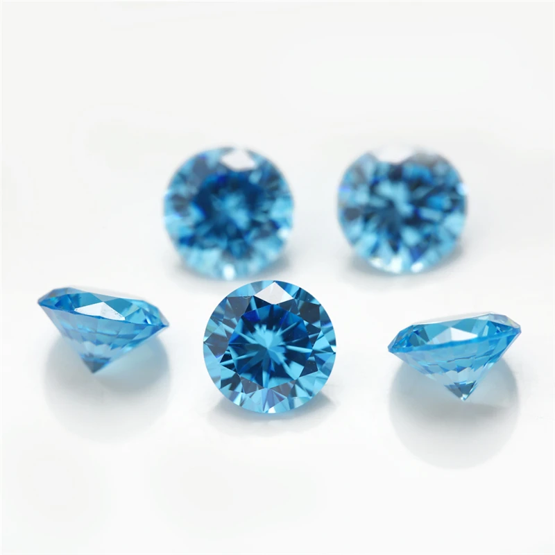 1~12mm 5A Runde Lose Zirkonia-Steine Weiß Granat Amethyst Grün Meerblau Mix 5 Farben CZ Edelsteine für Schmuckherstellung – Detail 5