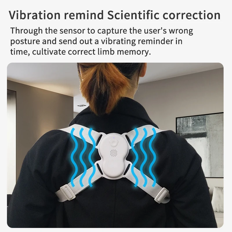 Nieuwe Intelligente Houding Belt Smart Trillingen Herinnering Juiste Houding Dragen Ademend Voor Volwassenen Kids Smart Bultrug Corrector