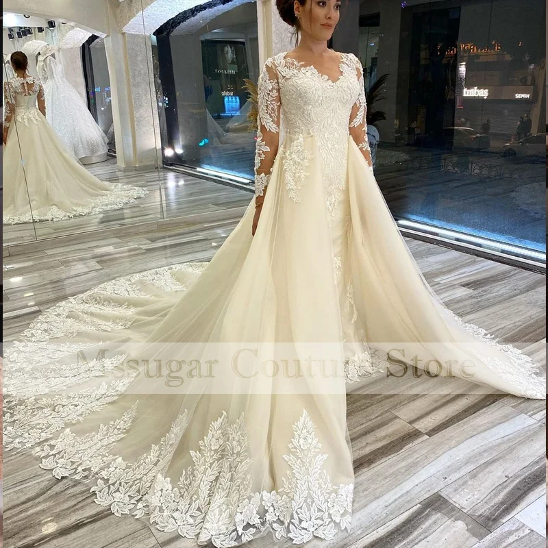 

2022 Vintage Lace Appliques Wedding Dresses Sweetheart A-Line Bridal Dress Vestido De Noiva Robe De Mariee