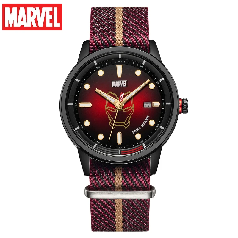 

Marvel Official The Avengers Iron Man Cartoon Unisex Casual Quartz Wristwatch Uinsex Women Boy Girl Youth Student Disney Clock