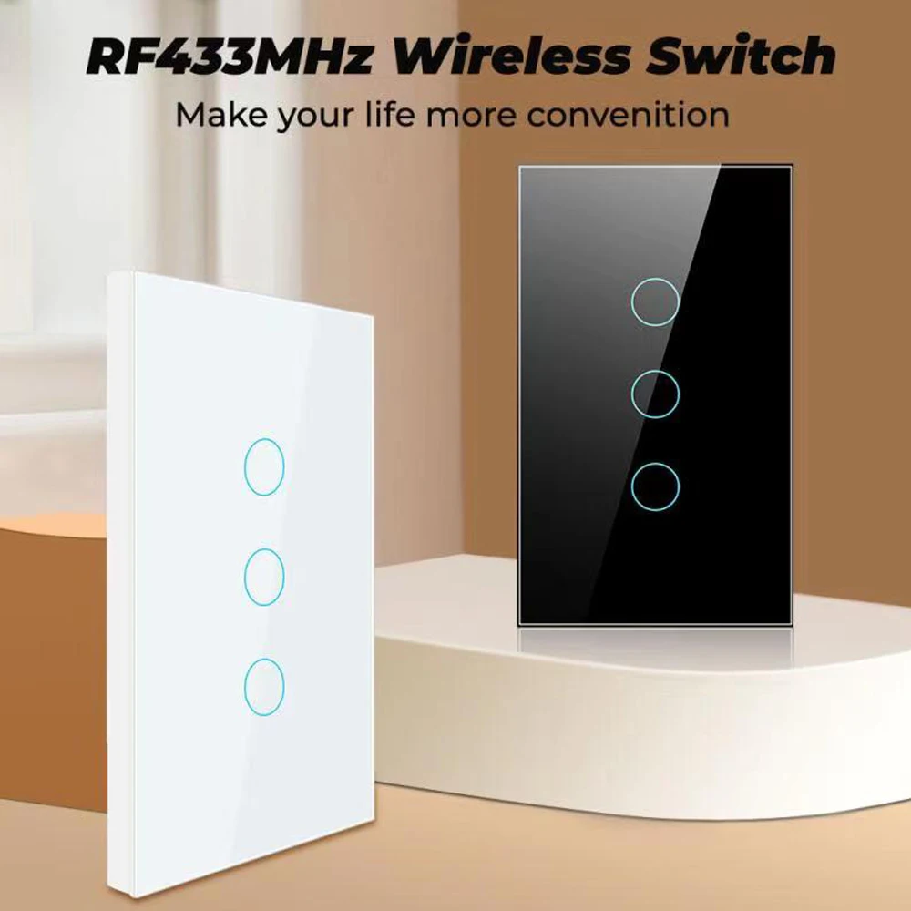 RF433 433 MHz interruttore stick pannello touch da parete di controllo modulo trasmettitore telecomando RF wireless appiccicoso per interruttore