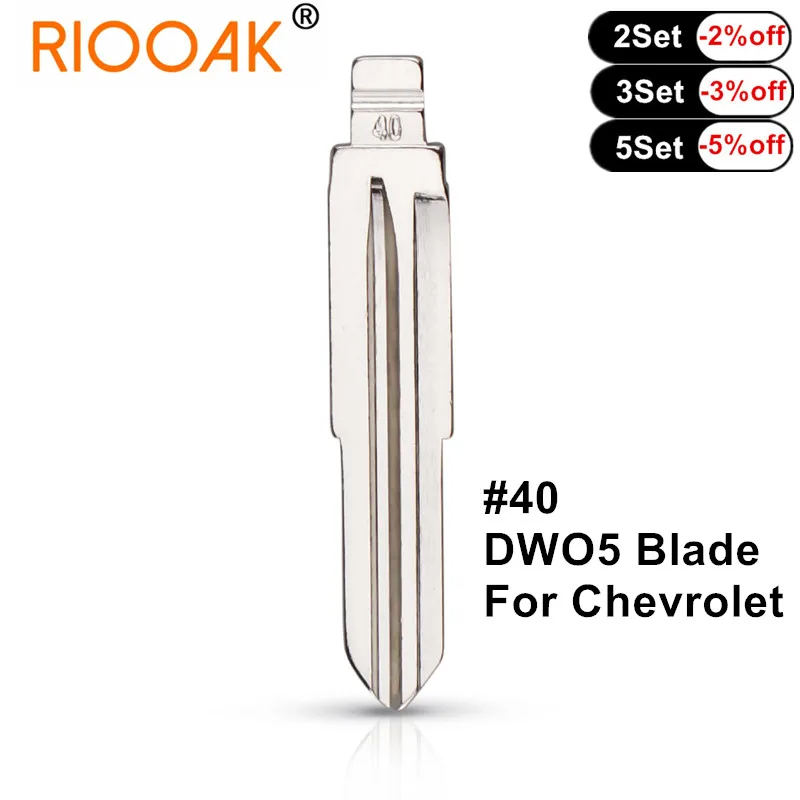 

5pcs Flip Car Key Blade #40 DWO5 Metal Blank Uncut Flip KD VVDI Remote Key Blade for Chevrolet EPICA