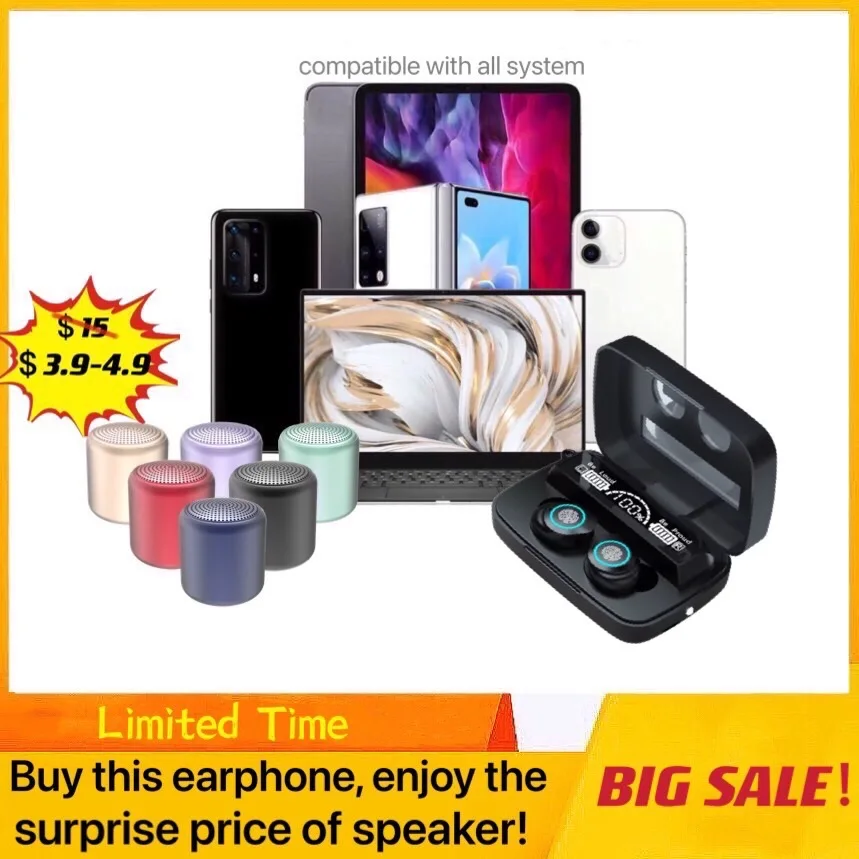 Bluetoothと互換性のあるTWSヘッドセット,スポーツヘッドセット,防水,ワイヤレス,マイク付き