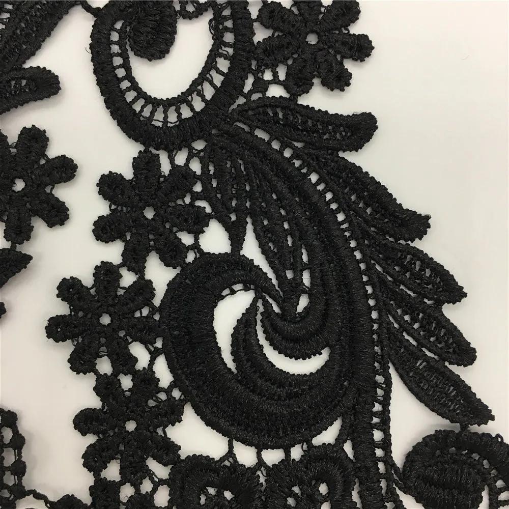 high quality brand new embroidery applique lace neckline Sewing accessories DIY decoration applique YL259 a pair for sale