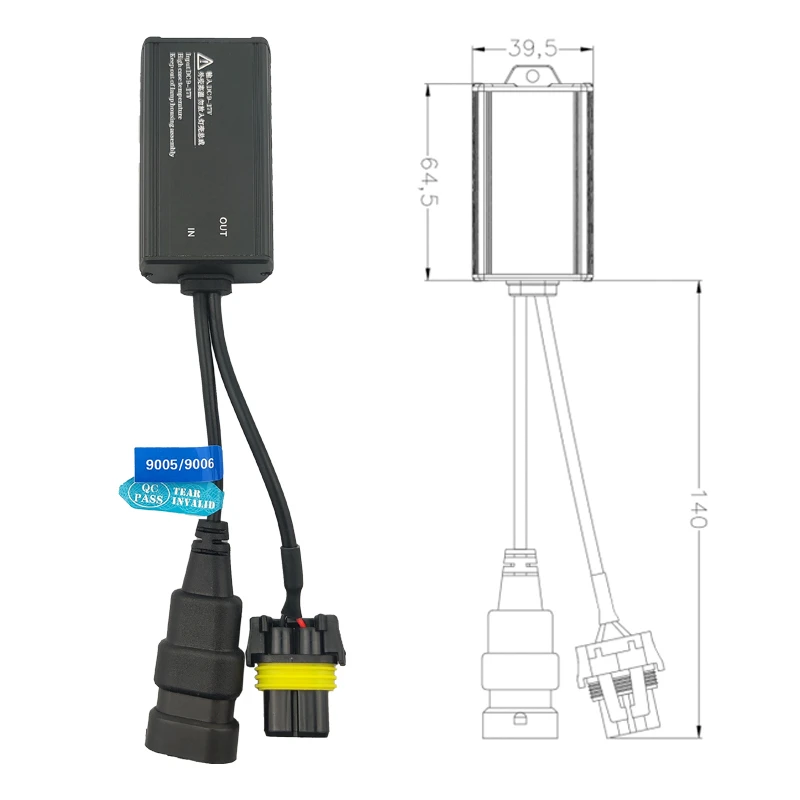 LED 디코더 오류 제거 캔버스, 전조등 전구용 라디오 간섭 제거, C4 H7, H1, H4, H8, H11, 9005, 9006, H13, 2 개