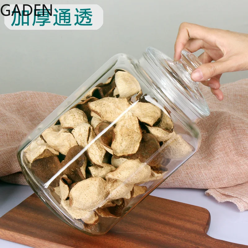 Octagonal Transparent Glass Sealed Tank Storage Tank Tea Caddy Dried Fruit Bottle Storage Bottle Dried Fruit Storage Tank