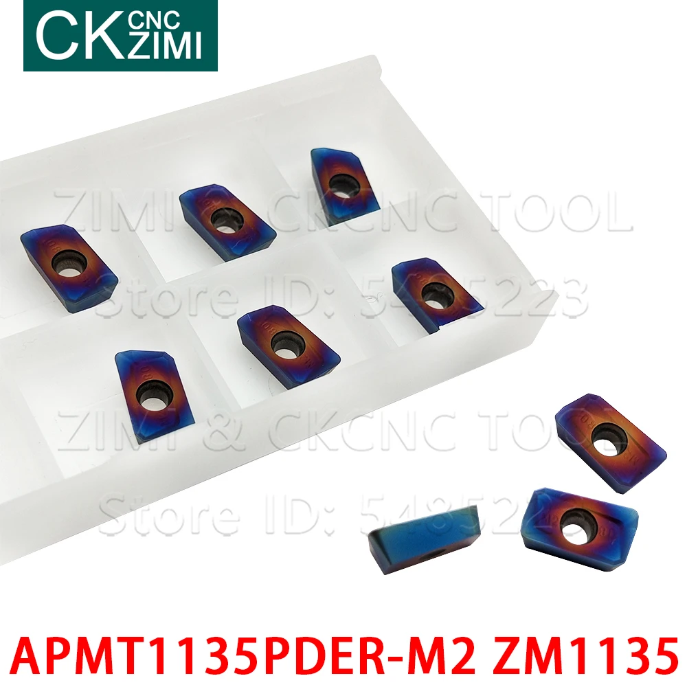 APMT1135PDER-M2 carbure insère fraise APMT 1135 PDER CNC carré épaule fraise machine tour outil de coupe usinage