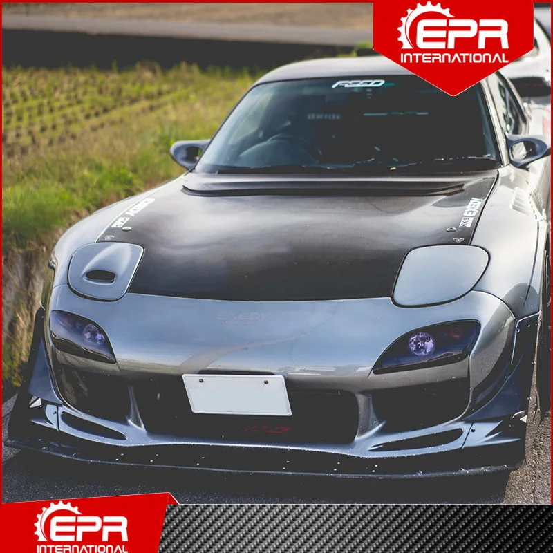 For RX7 FD3S NACA Carbon Fiber Vented Headlight Covers 2pcs Trim RX7 Racing Part Body Kit FD3S Carbon Vents Air Duct