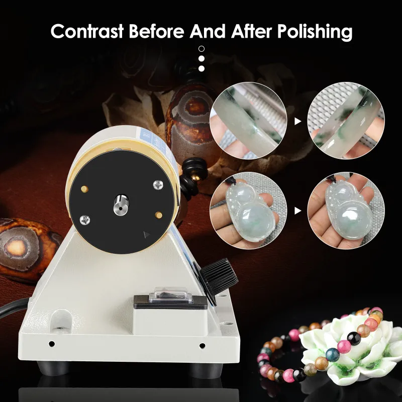 Jewelry Rock Gem Polishing Buffer Machine Bench Lathe Polisher 350W Electric Grinder Mill Grinding Machine Polisher Tool Kits