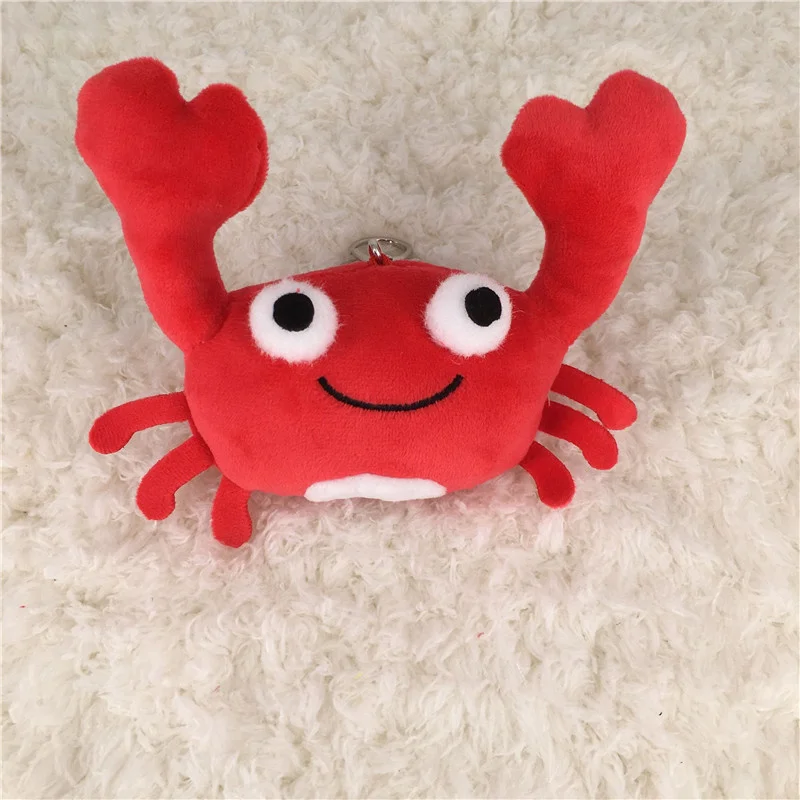 13CM Middle Size Crab Key Chain Plush Pendant , Bag Charm Keys Holder Crab Doll