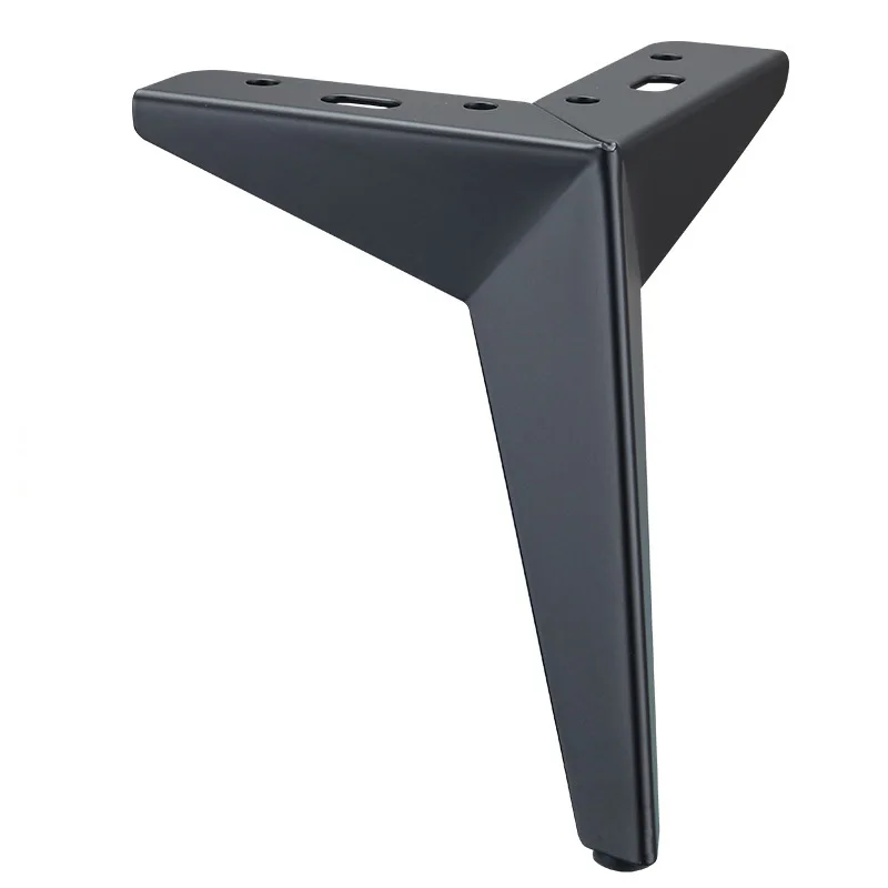 4Pcs Rhombic Triangle Metal Furniture Hardware Furniture Feet, Cupboard Height Bed Foot Sofa Feet 10/13/15/17CM with Screws