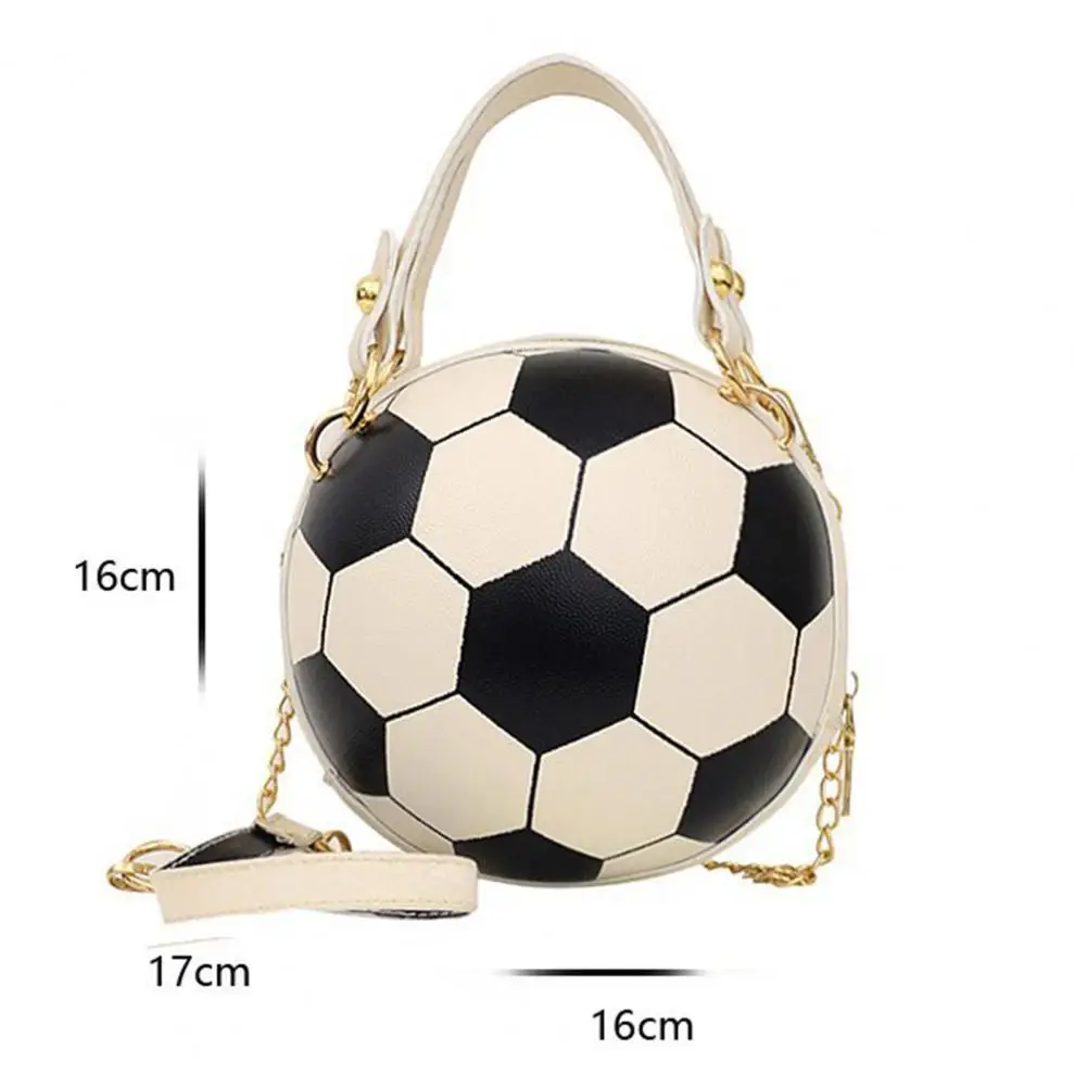 Chic Women Handbag Round Basketball Football Barrel-shaped Faux Leather Crossbody Shoulder Bag