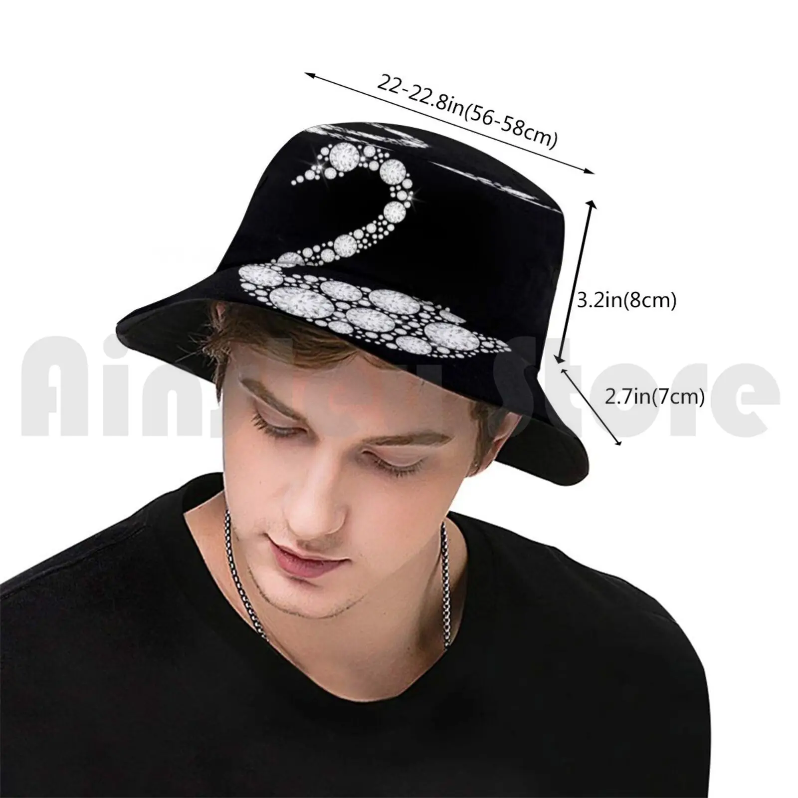 Diamond Swan Bucket Hat Adult kid baby Beach Sun Hats Swan Swans Bird Birds Swan Lake Lake Pond White Swan Feathers Royal