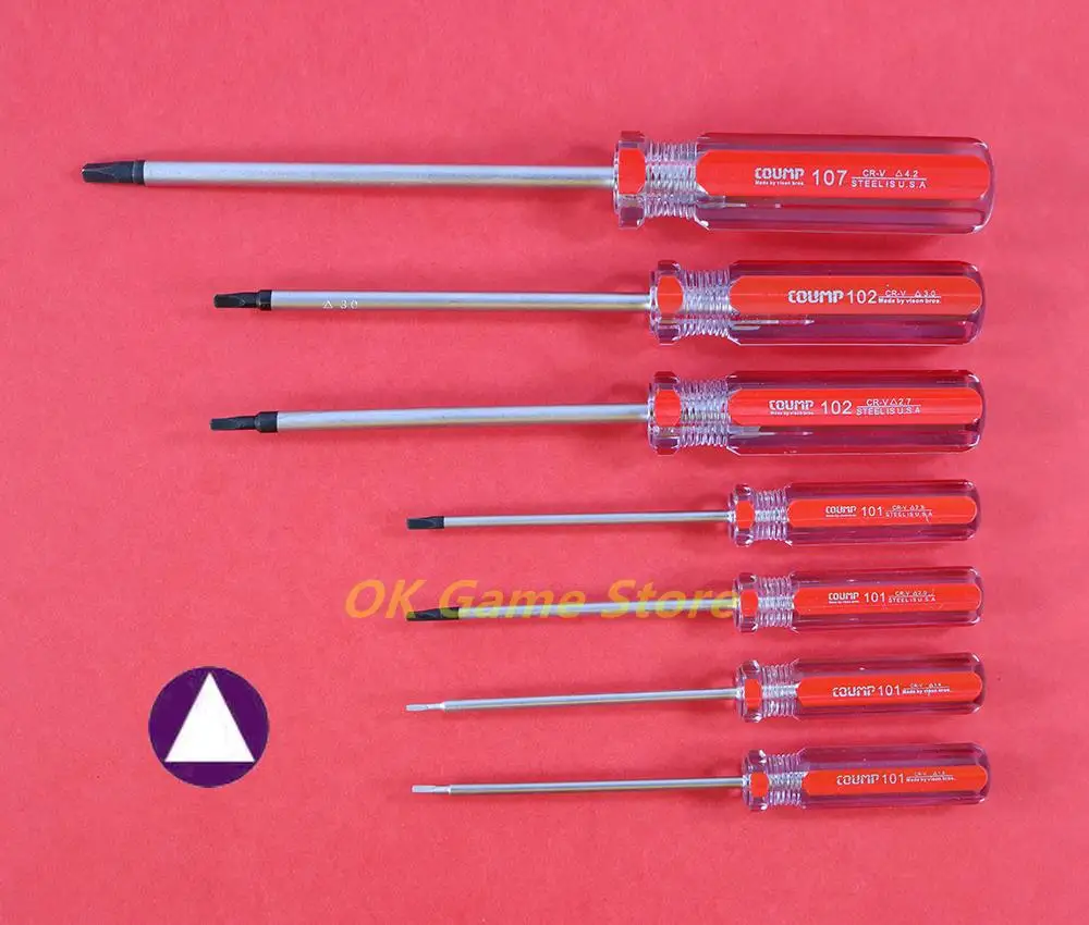 Triangle Drive Magnetic 1.4/1.8/2.0/2.3/2.7/3.0/4.2 mm Precision Steel Screwdriver Precision Repair Screwdriver