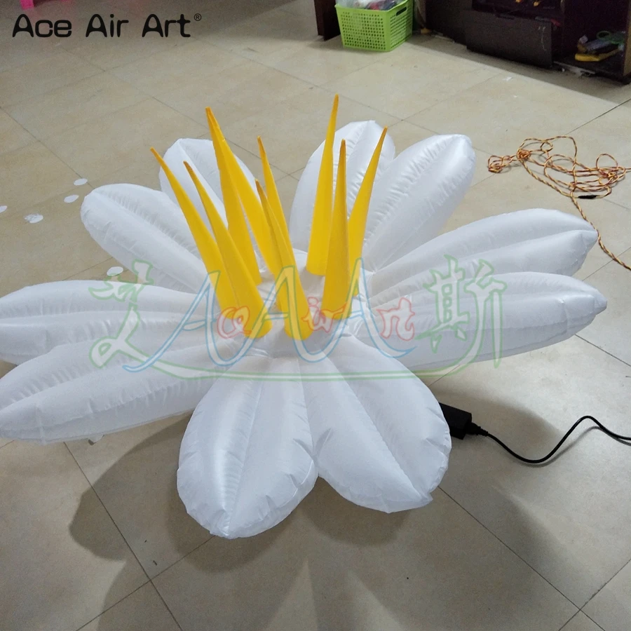 4 ชิ้น Nice LED Inflatable ดอกไม้ตกแต่งดอกไม้แบบจําลองเปลี่ยนสีสําหรับเวที/ปาร์ตี้ Decorationo