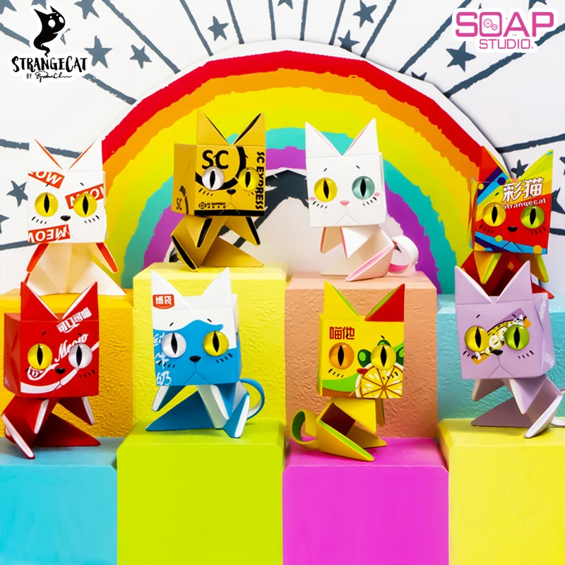 Original SoapStudio Weird Cat Series Blind Box Toy Doll Random One Cute Anime Character Gift Free Shipping Surprise Doll