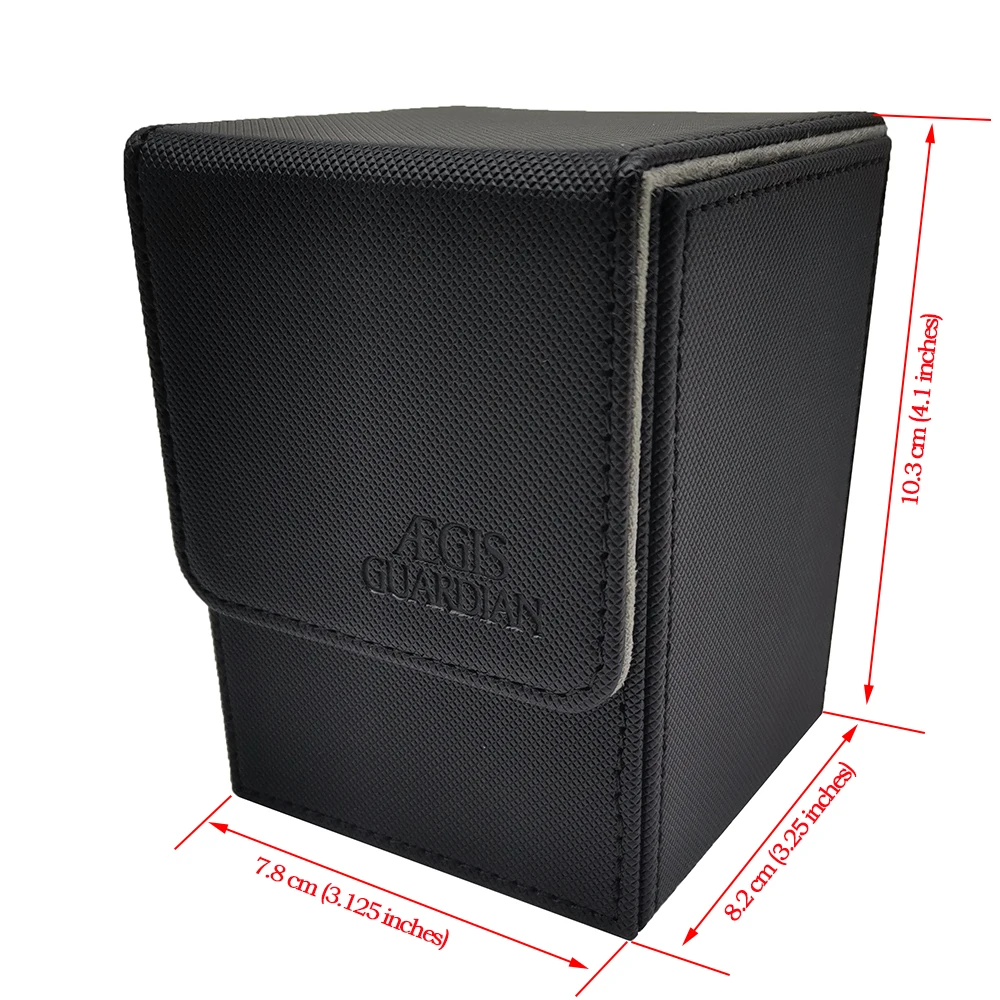 AEGIS GUARDIAN Top-Loading Card Case Deck Box for Mtg  Yugioh TCG Binders: Black 100+