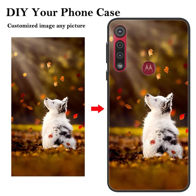 Customized Soft TPU Phone Case For Moto G8 Power Lite G7 G6 G 8 Play G 5G One Fusion Plus G Stylus 2021 Vision Silicon Cover DIY