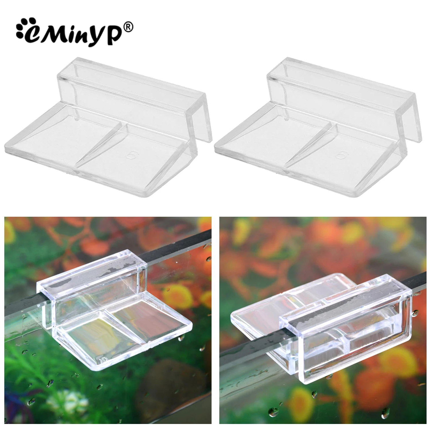 4Pcs Aquarium Glass Cover Holder Acrylic Fish Tank Lid Clips Support Bracket For Rimless Aquarium Fish Tank  6/8/10/12mm