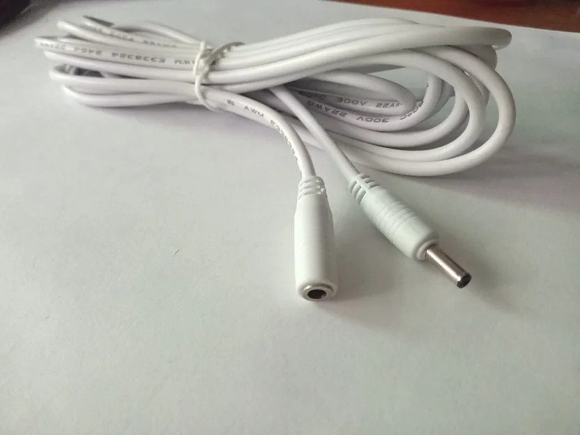 Cabo de Extensão do Adaptador de Energia dc 1.3 mm x 3.5 mm 22awg 3m Novo 10 Peças