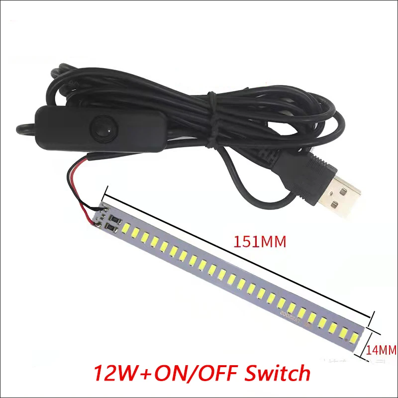 1pcs DC5V LED lamp board light source USB universal With Warm White Light 1W 2W 3W 5W 10W 12W And ON/OFF Switch.