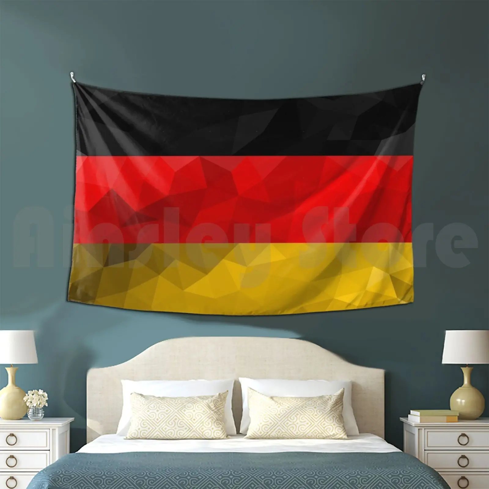 Germany Tapestry Background Wall Hanging Germany Flag War Pride Love Country Lowpoly Graphic